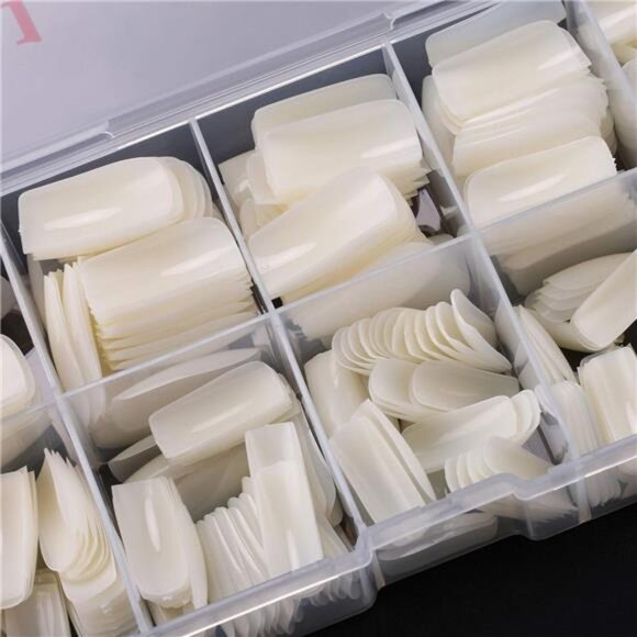Full Cover Acrylic False Nail Tips, 500PCS Fake Nail Shape Artificial False Nail - Picture 2 of 8